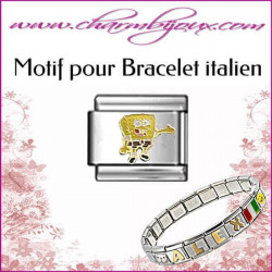 Motif bob l'éponge pour personnaliser son bracelet italien