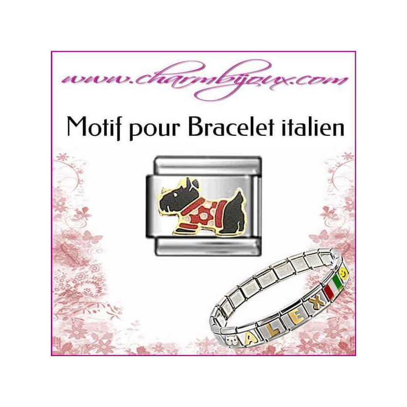  motif-chien-pour-bracelet-italien-acier-italian-charm-bracelet
