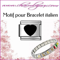  motif-coeur-noir-pour-bracelet-italien-acier-italian-charm-bracelet