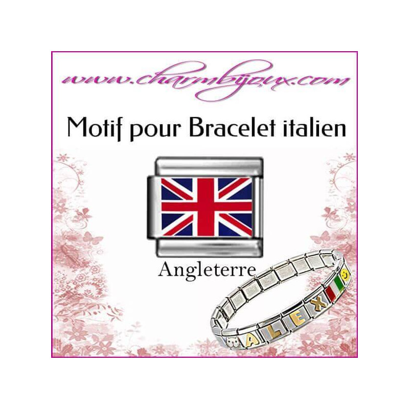 motif-drapeau-anglais-pour-bracelet-italien-acier-italian-charm-bracelet