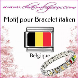  motif-drapeau-belge-pour-bracelet-italien-acier-italian-charm-bracelet