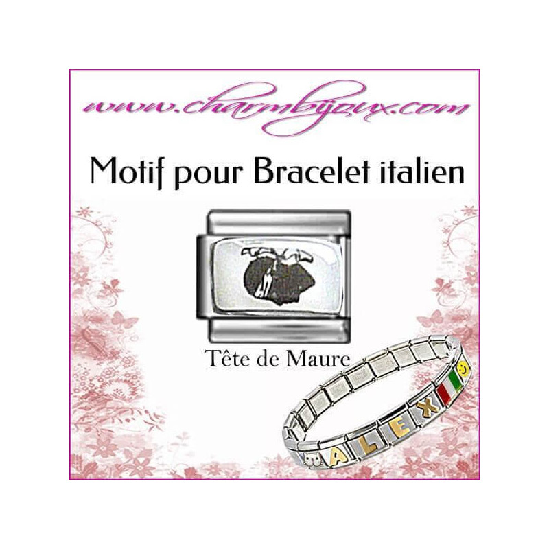  motif-drapeau-corse-pour-bracelet-italien-acier-italian-charm-bracelet