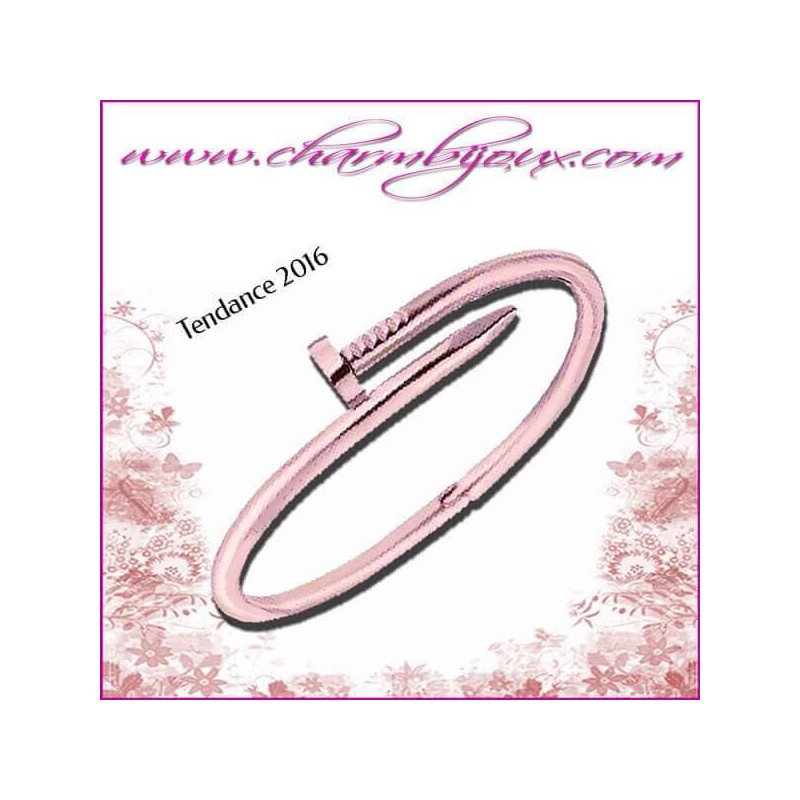 Bracelet forme Clou en Rosé - Bracelet femme